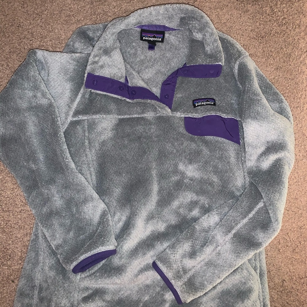 Women’s Patagonia ReTool Pullover Medium Grey/Purple